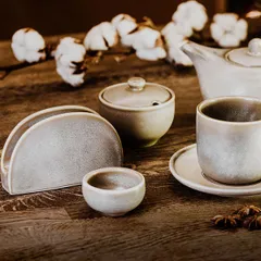 Салфетница «Агава» фарфор ,H=85,L=140,B=45мм матовый,зелен., изображение 3