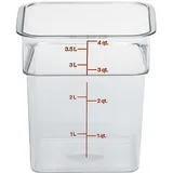 Контейнер для продуктов градуированный пластик 3,8л ,H=18,7,L=18,5,B=18,5см прозр.