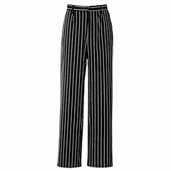 Chef's trousers, length, size 50  polyester, cotton  black, white