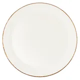 Тарелка «Браун Дэппл» мелкая фарфор D=300,H=18мм белый,коричнев.