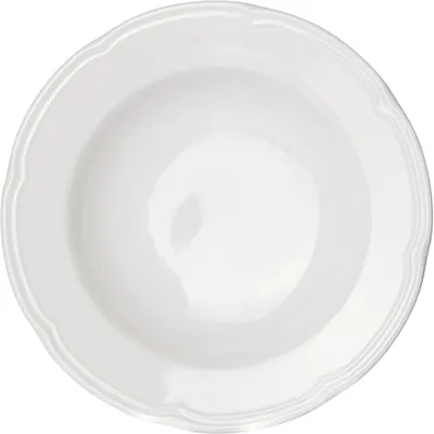 Тарелка глубокая «Увертюра» фарфор 330мл D=24,H=4см белый, Объем реальный (мл): 330