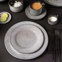 Тарелка «Млечный путь» фарфор D=20см черный,серый, изображение 3