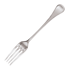 Table fork "Queen Ann"  stainless steel  metal.