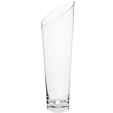 Ваза для цветов косой срез стекло D=12,H=40см прозр.