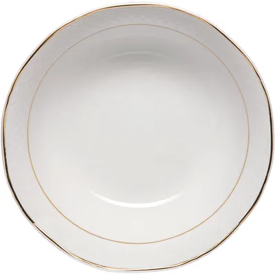 Салатник «Афродита» фарфор 0,65л D=185,H=55мм белый,золотой, Объем по данным поставщика (мл): 650, изображение 2