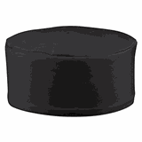 Шапочка поварская размер L полиэстер,хлопок черный