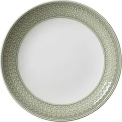 Plate “Bid Sage Wash”  porcelain  D=28.5 cm  white, green.