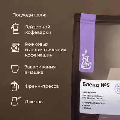 Кофе в зернах «Бленд №5» с азотом для эспрессо (Арабика 100%, 50% Бразилия, 50% Эфиопия) 1 кг, изображение 11