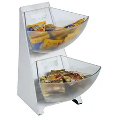 Shelf for 2 containers  plastic, stainless steel  1 l , H=28, L=24, B=19 cm