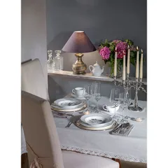 Тарелка «Опера» мелкая фарфор D=16см белый, изображение 3