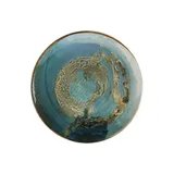 Тарелка «Футура» мелкая фарфор D=27см бирюз.,коричнев.