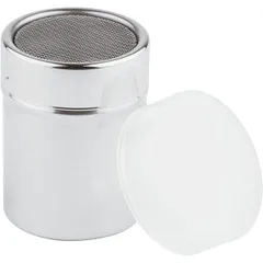 Container for powdered sugar with mesh  stainless steel  300 ml  D=70, H=85mm  silver.