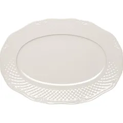 Блюдо «Афродита» овальное фарфор ,H=30,L=380,B=265мм белый