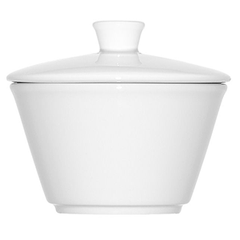 Sugar bowl with lid “Maitre” porcelain 250ml gray