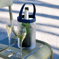 Емкость для охлаждения бутылок «Вайн Кулерс» с ручкой пластик,полиэстер D=13,5,H=23см прозр.,черный, изображение 3