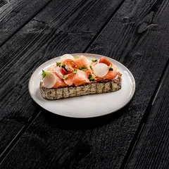 Тарелка «Сиель блан» десертная керамика D=215,H=15мм белый,черный, изображение 4