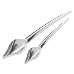 Pastry spoon for decoration[2pcs] stainless steel ,L=23/19cm silver.