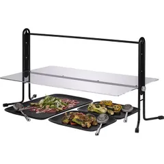 Экран защитный «Буффет гард» для фуршетных блюд металл,пластик ,H=50,5,L=93,B=53см черный, изображение 2