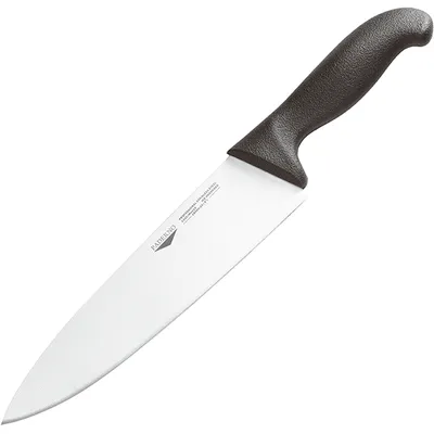 Нож поварской сталь нерж.,полипроп. ,L=335/200,B=40мм черный,металлич.