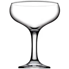 Champagne saucer “Bistro” glass 260ml D=95/63,H=132mm clear.