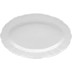 Блюдо сервировочное «Бернадотт» овальное фарфор ,H=4,L=39,B=24см белый