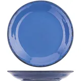 Блюдце «Синий крафт» керамика D=15,5см голуб.