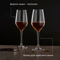 Бокал для вина «Селест» стекло 450мл D=60/79,H=237мм прозр., изображение 2