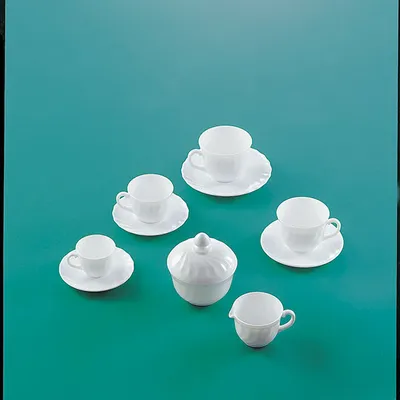 Молочник «Трианон» стекло 160мл D=8,H=6,L=10см белый, изображение 2