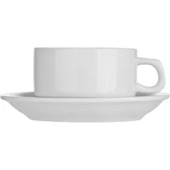 Tea pair “Kunstwerk” porcelain 250ml D=95,H=69,B=155mm white