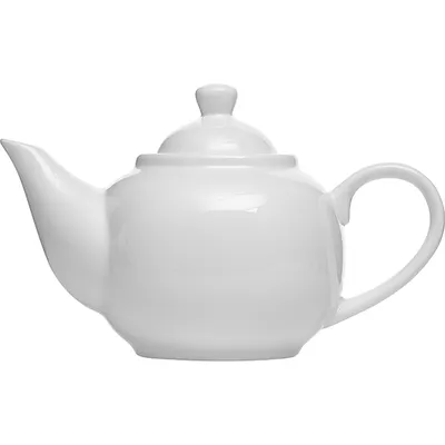 Чайник заварочный «Кунстверк» с крышкой фарфор 0,8л D=77,H=120,L=205мм белый, Цвет: Белый