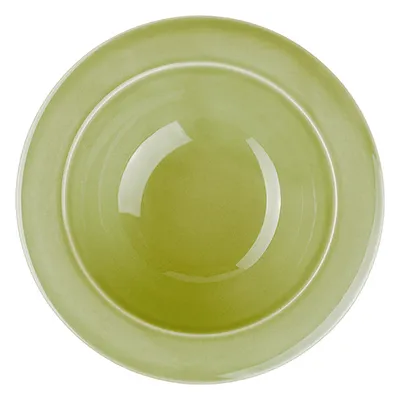 Тарелка глубокая «Акварель» Эстет фарфор D=22,H=6см фисташк., изображение 2