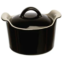 Baking pot with handles “Forno” ceramics 250ml D=93,H=63mm black