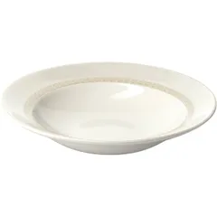 Тарелка глубокая «Антуанетт» фарфор 380мл D=24,H=4см белый,олив., изображение 4