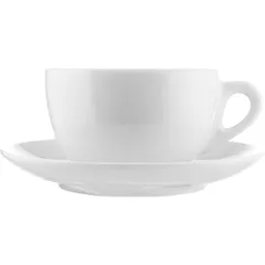 Чайная пара «Верона» фарфор 360мл белый, изображение 2