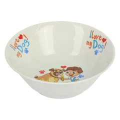 Салатник «Мой любимый пес» детский фарфор 360мл белый