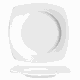 Тарелка «Жансан» квадратная фарфор ,L=25,5,B=25,5см белый, Длина (мм): 255, Ширина (мм): 255