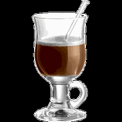 Бокал для горячих напитков «Айриш Кофе» Мазагран стекло 240мл D=72,H=140,L=74мм прозр.