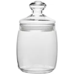 Round jar with a lid “Cheshnya”  glass, rubber  0.92 l  D=94, H=185mm  clear.