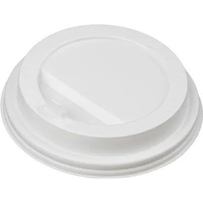 Крышка для стакана одноразовая с клапаном[100шт] пластик D=9,H=2см белый,матовый, Цвет: Белый, Диаметр (мм): 90