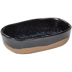 Dish “Mercy” deep No. 8  sandstone , H=25, L=98, B=65mm  blue