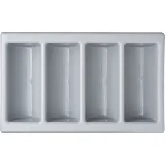 Органайзер для столовых приборов 4 отделения полипроп. ,H=10,L=54,B=33см серый, изображение 2