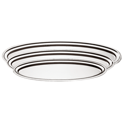 Блюдо для подачи для рыбы сталь ,H=1,5,L=100,B=34см металлич.