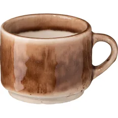 Tea cup “Marron Reativo”  porcelain  200 ml  brown, beige.