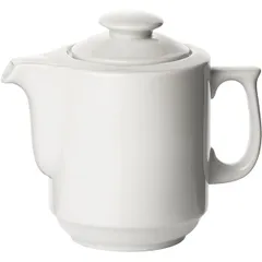 Кофейник «Прага» с крышкой фарфор 400мл D=9,H=13,L=15см белый