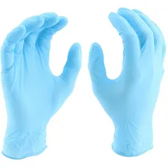 Gloves size (L) 50 pairs (100 pcs) nitrile  blue.