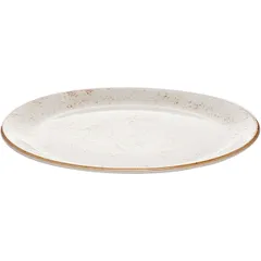 Тарелка «Крафт Вайт» мелкая фарфор D=28,H=2см белый,коричнев., изображение 2