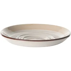 Блюдце «Чино» фарфор D=115,H=17мм белый,бежев., изображение 2