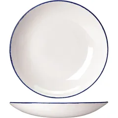 Salad bowl “Blue Dapple”  porcelain  D=21.5 cm  white, blue