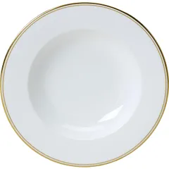 Тарелка глубокая «Беништ Голд» кост.фарф. 225мл D=22см белый,золотой
