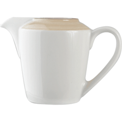 Milk jug “Chino”  porcelain  142 ml  D=40, H=81, L=120mm  white, beige.